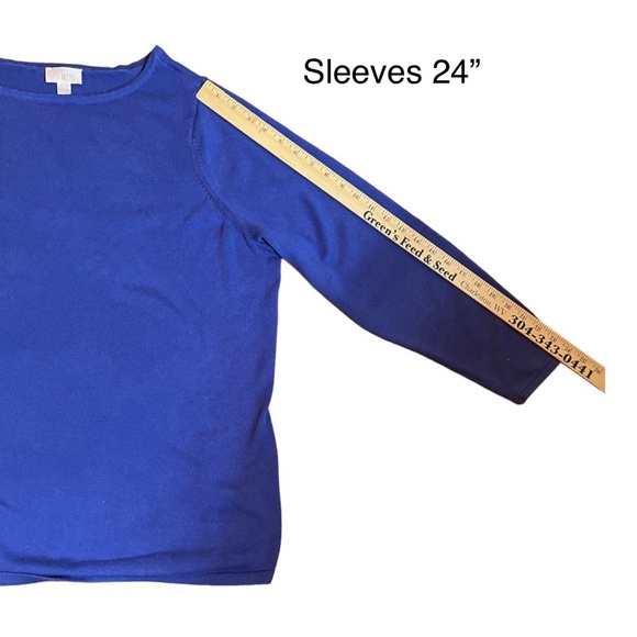 Belle By Kim Gravel Can’t Stop Wearing It Sweater. Lapis Blue. Size 2X - Picture 8 of 10